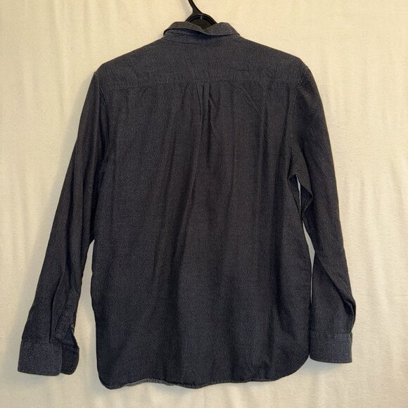 VANS Shirt Large Mens Blue Button Up Long Sleeve Chambray Cotton Classic Fit - Picture 5 of 7